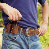 2 slot harmonica holder - DMleather