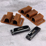 2 slot harmonica holder - DMleather