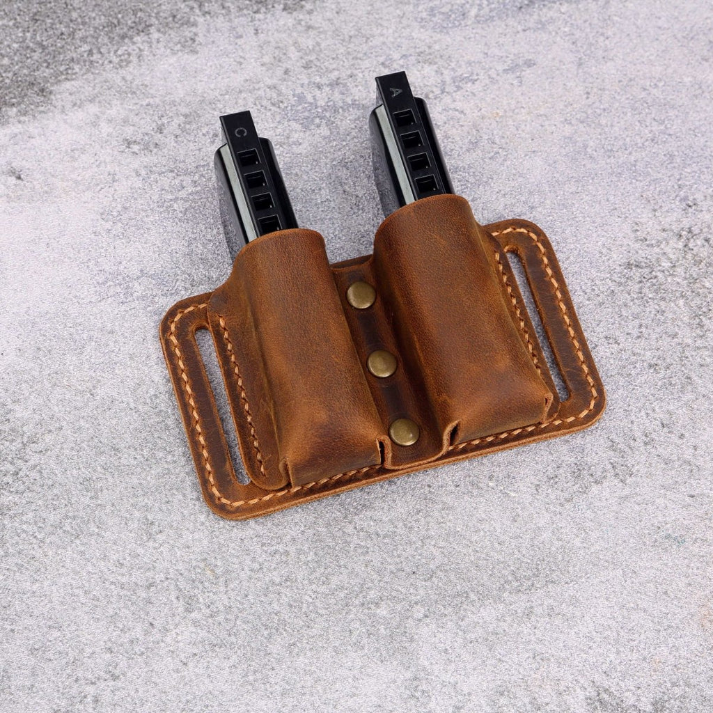 2 slot harmonica holder - DMleather