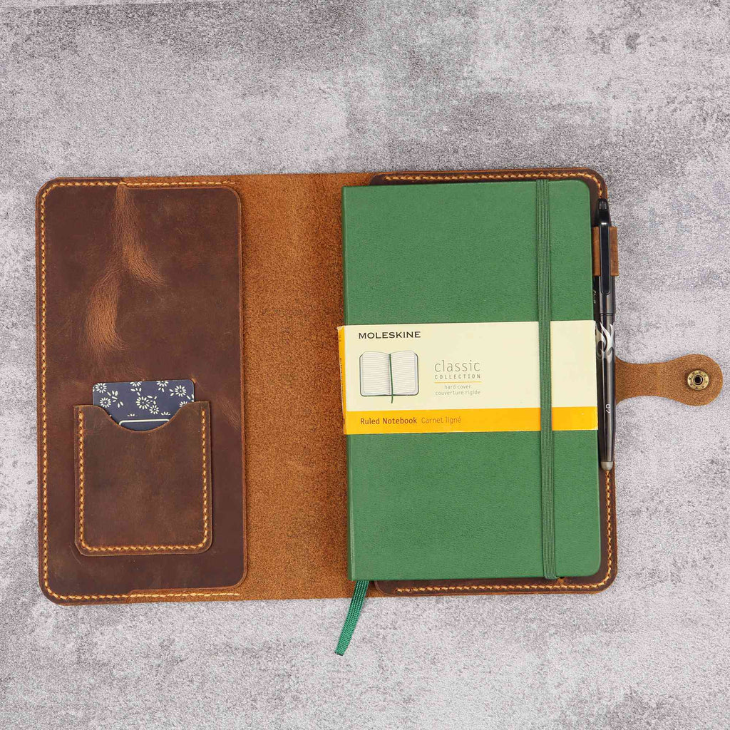 a5 leather notebook cover - DMleather