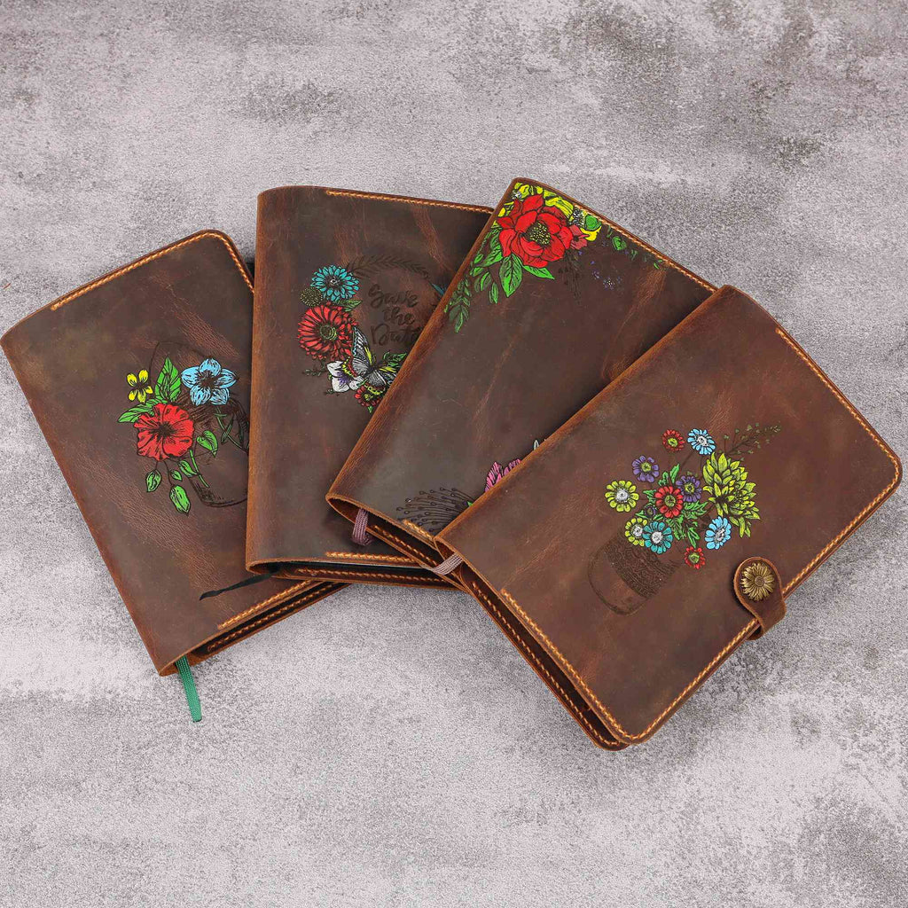 a5 leather notebook cover - DMleather