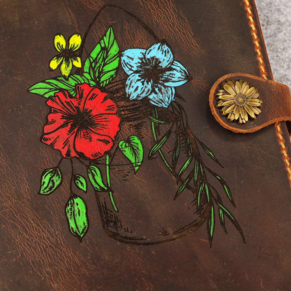 a5 leather notebook cover - DMleather