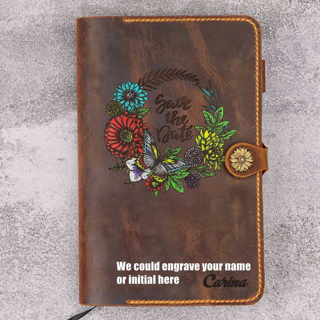 a5 leather notebook cover - DMleather