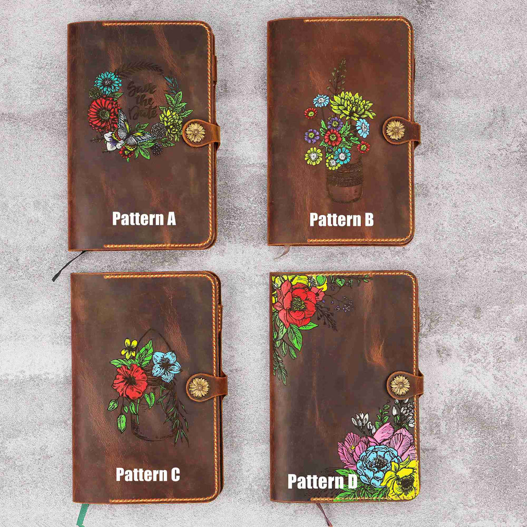 a5 leather notebook cover - DMleather
