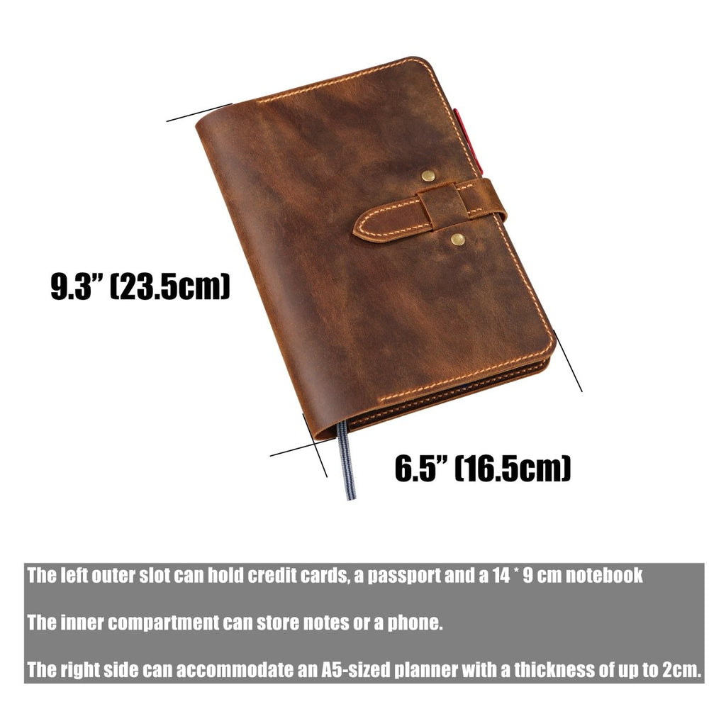 a5 planner cover - DMleather