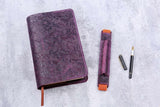 Purple embossing leather cover case for holy bible KJV