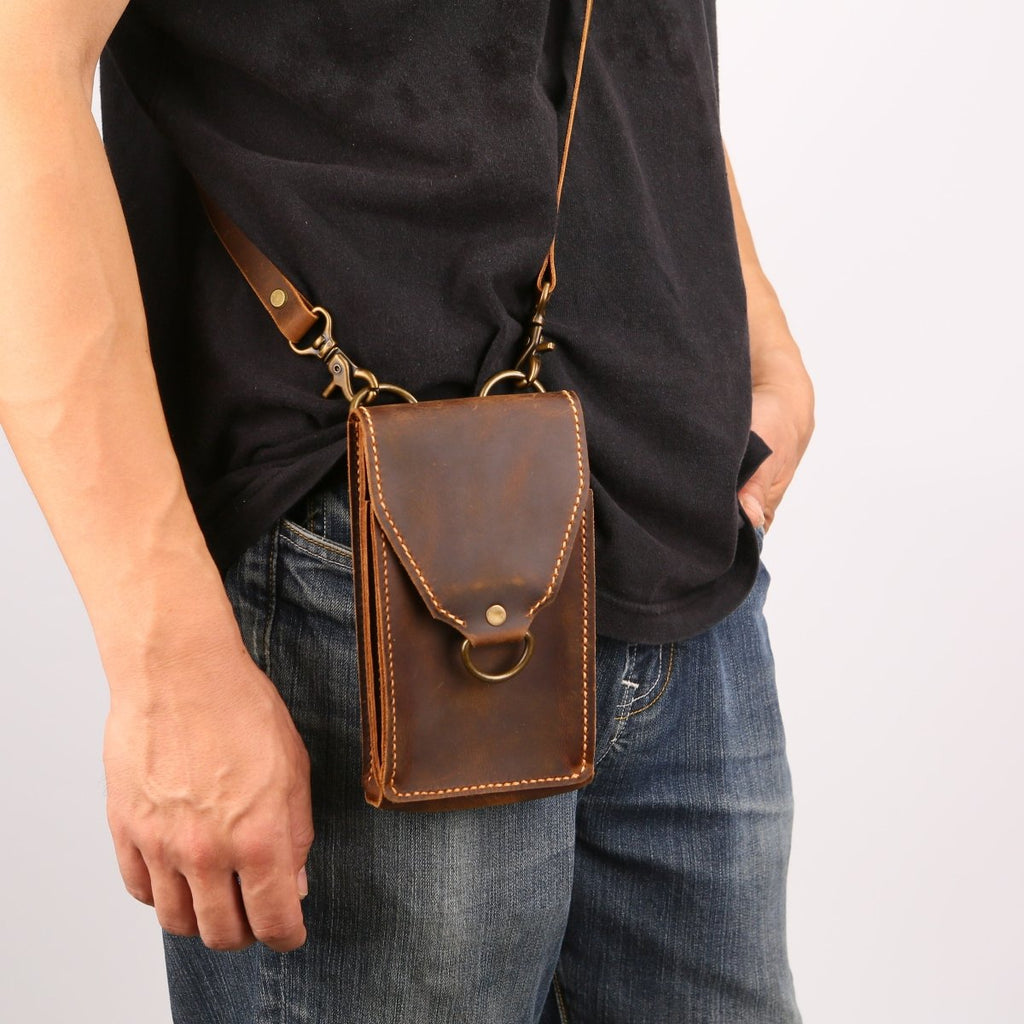 cell phone crossbody bag - DMleather