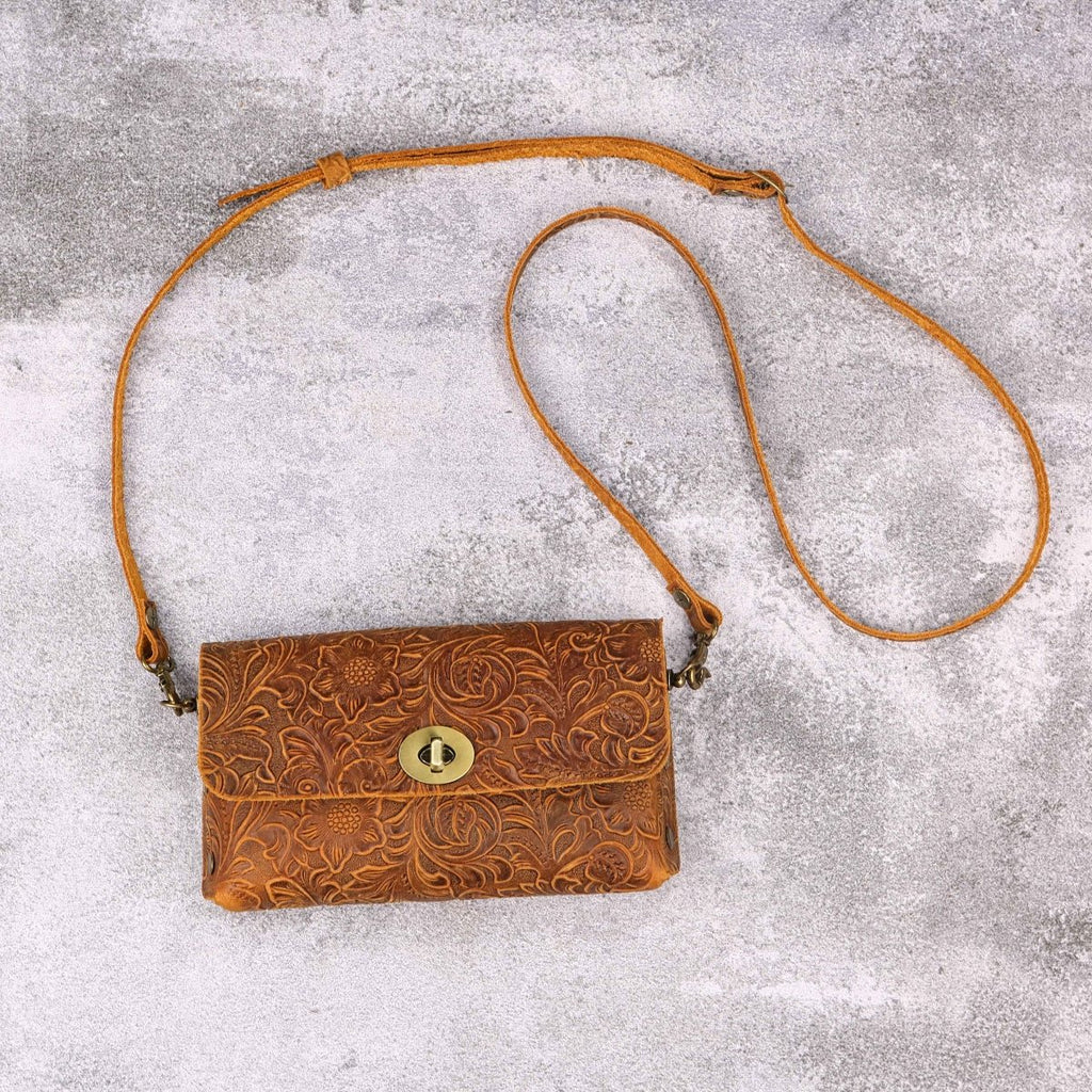 cell phone crossbody bag - DMleather