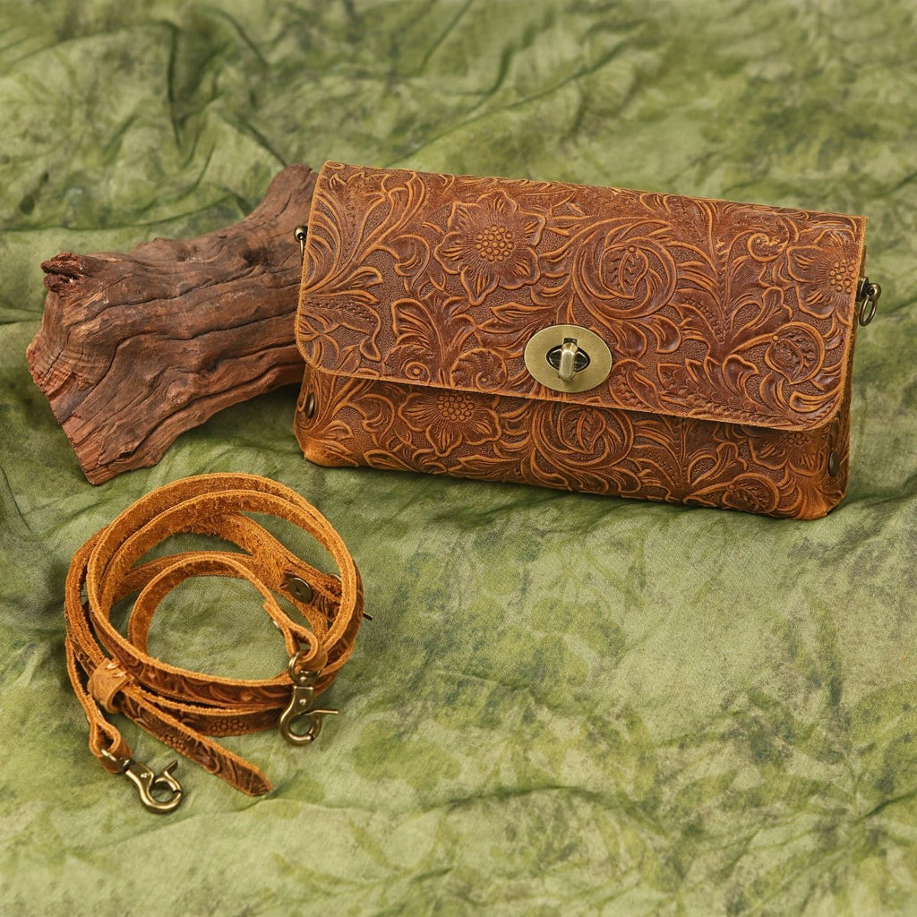 cell phone crossbody bag - DMleather