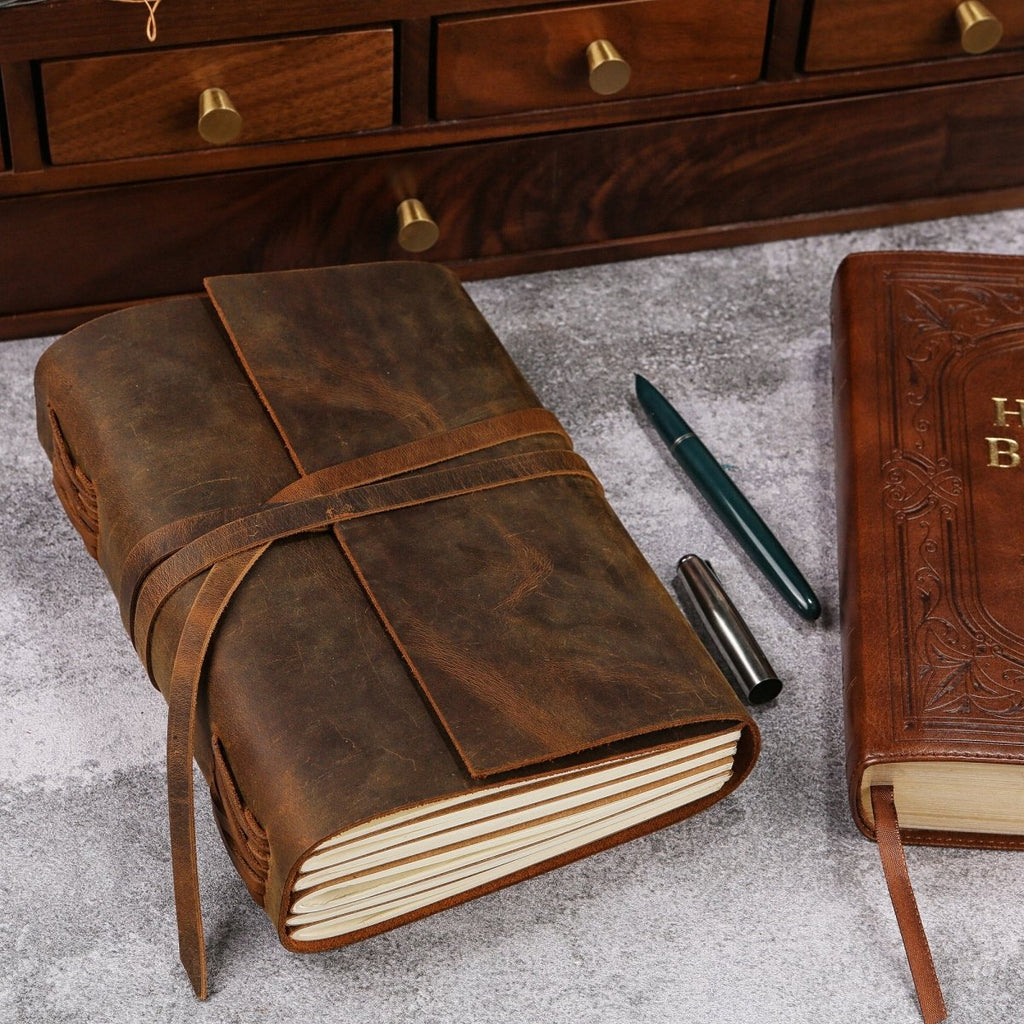 custom leather bound journal - DMleather