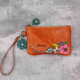hand painted leather purses - DMleather