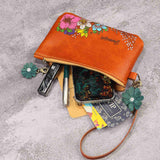 hand painted leather purses - DMleather