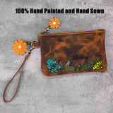 hand painted leather purses - DMleather