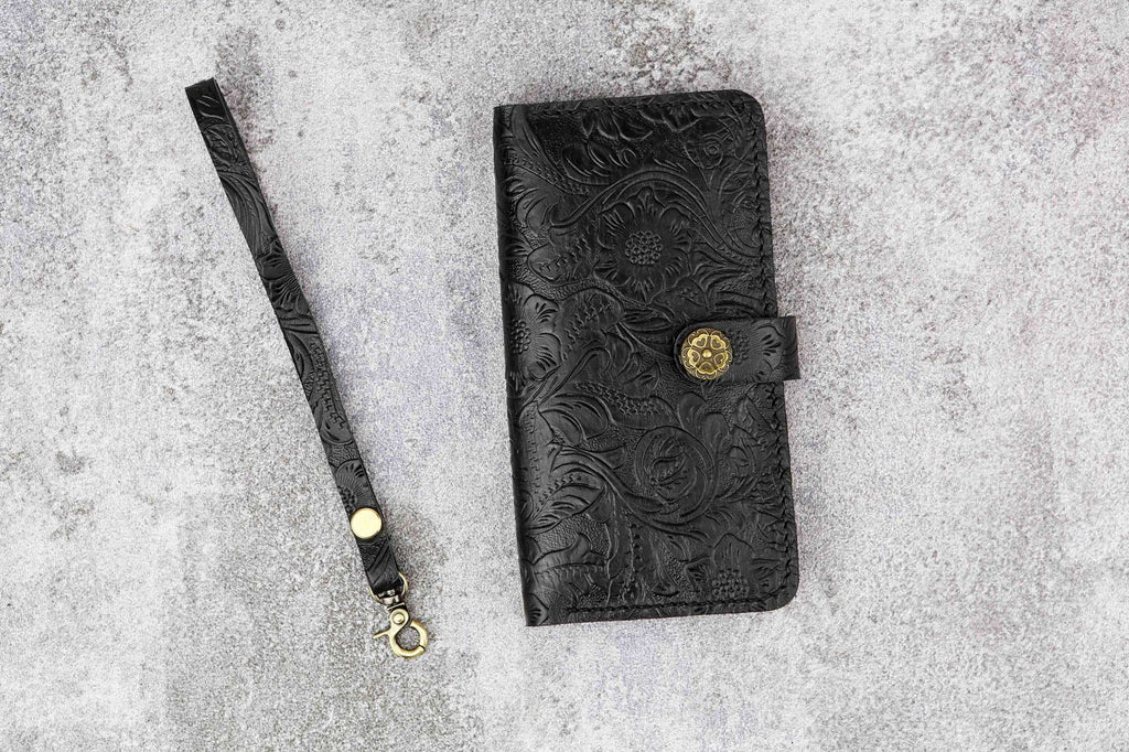 iphone case with wrist strap - DMleather