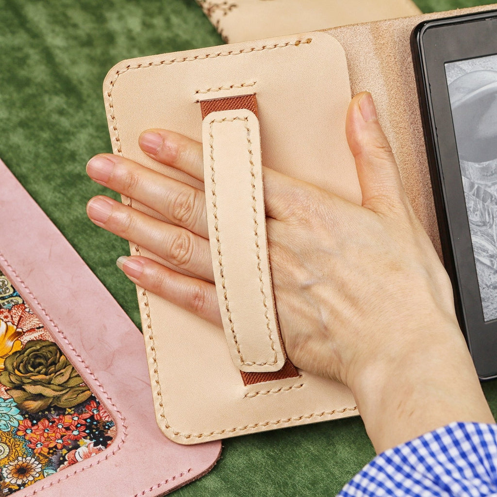 kindle case with hand strap - DMleather