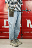Distressed leather phone crossbody sling bag