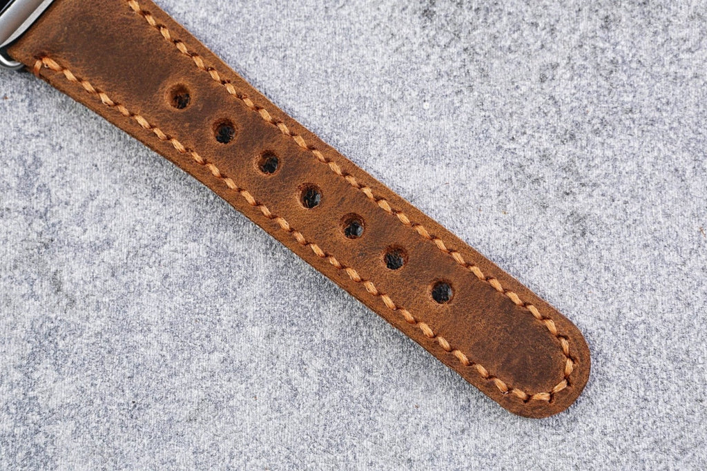 Personalized Apple Watch Leather Band Mens Leather Apple Watch Strap