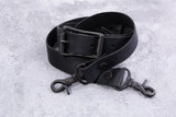Leather Black Macbook air case bag with shoulder strap