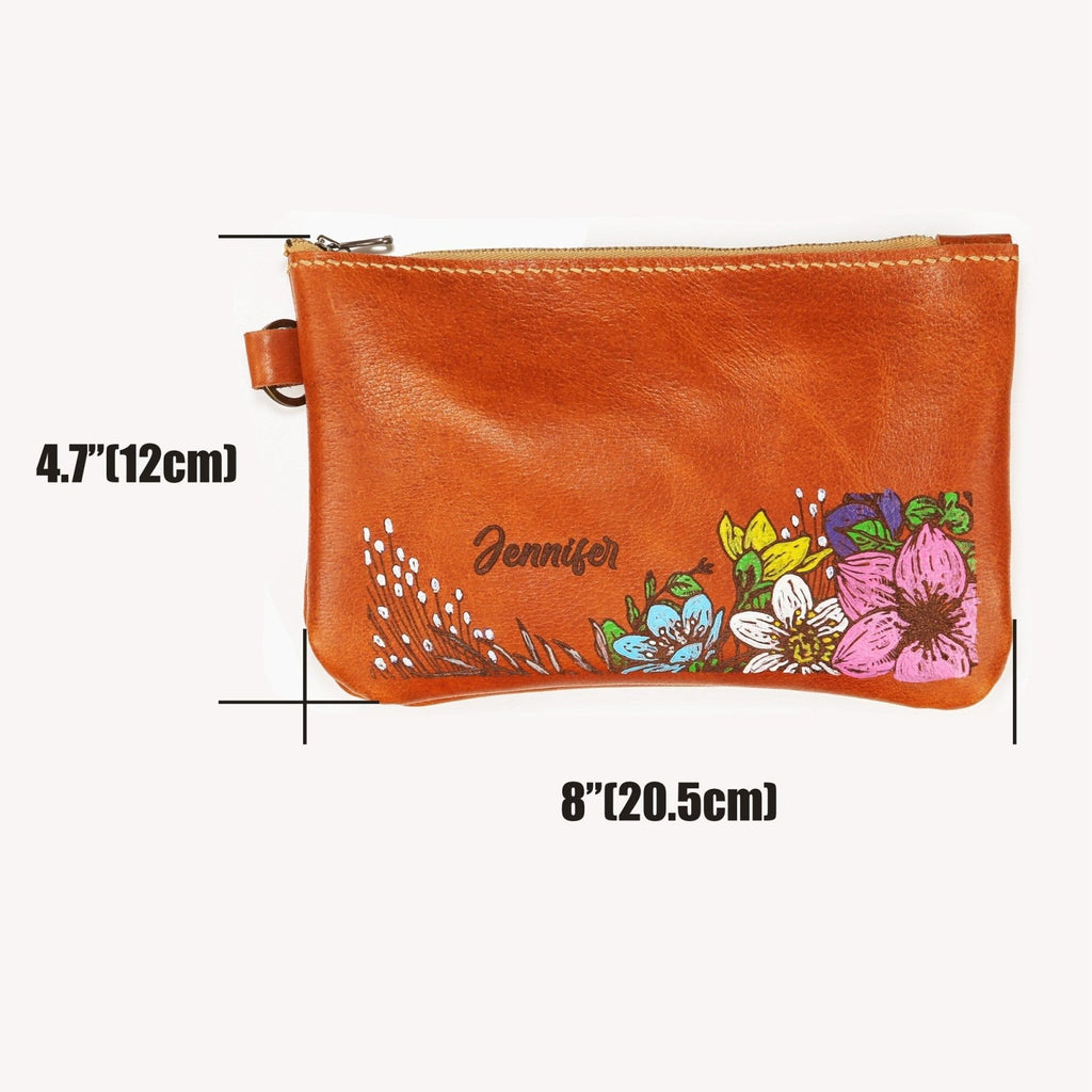 hand painted leather purses - DMleather