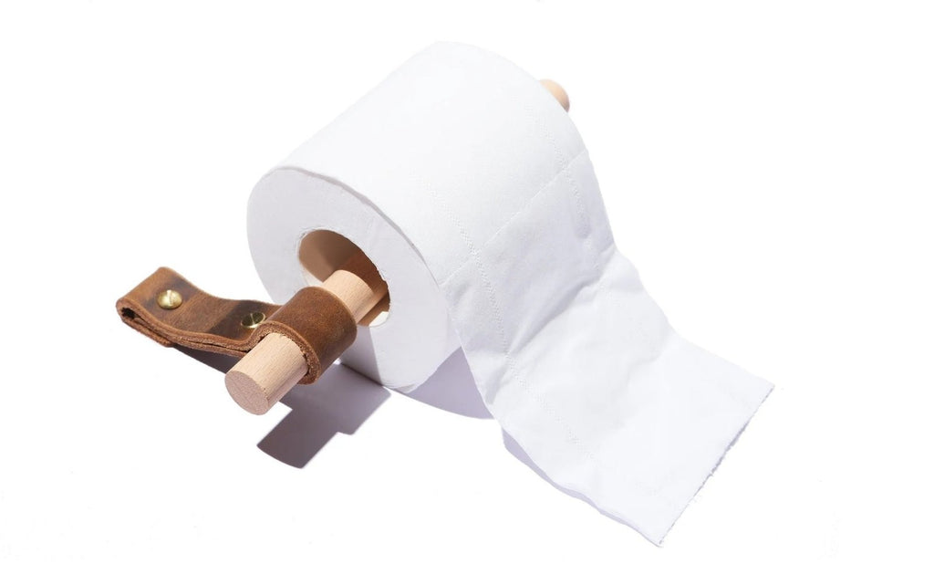 leather toilet toliet paper holder , rustic bathroom decor