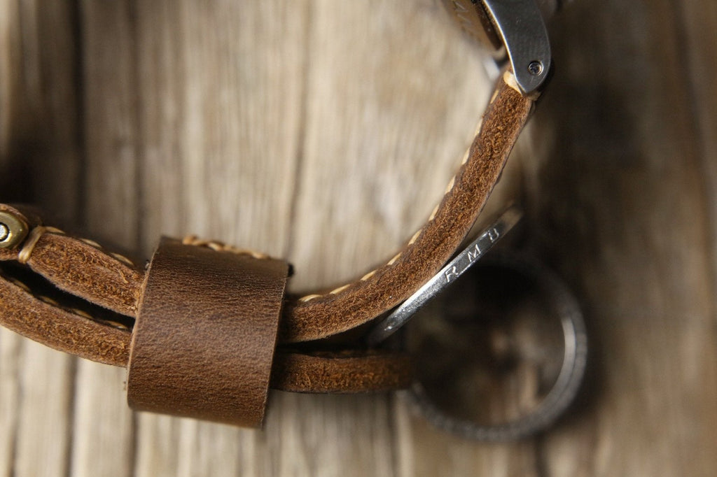 Vintage mens leather watch straps for Panerai watch