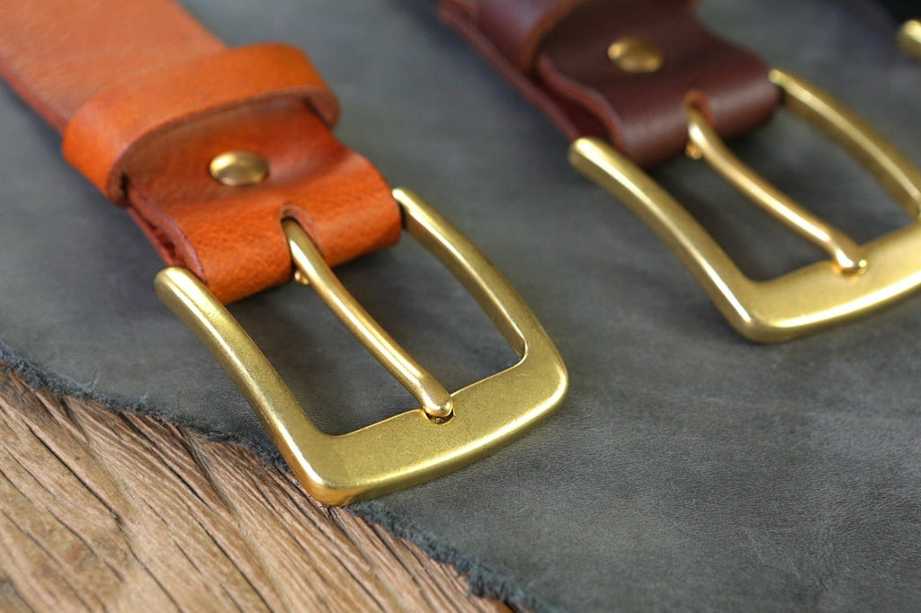 Personalized full grain men leather belt