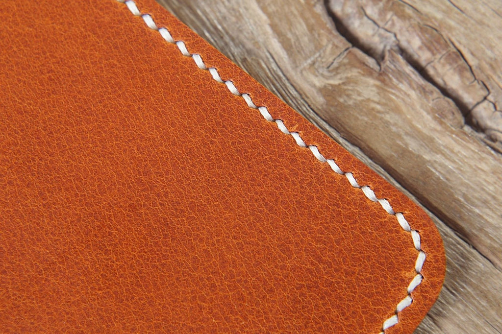 Brown Black vegetable tanned leather cover for field notebook