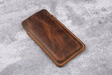 iPhone leather sleeve phone sleeve pouch for iPhone 16 15 14 13 Pro Max