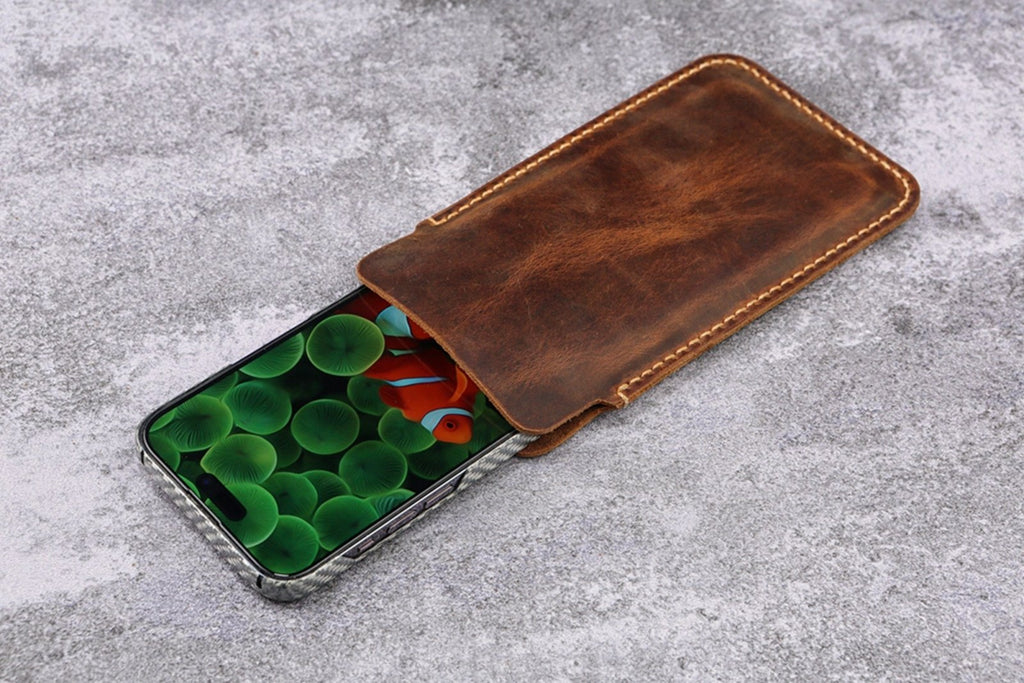 apple leather sleeve - DMleather
