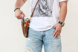 Leather barber hairdressing bag Gifts for hairdressers