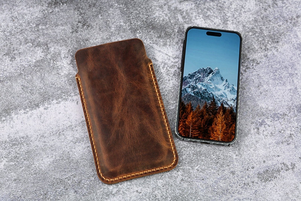 apple leather sleeve - DMleather