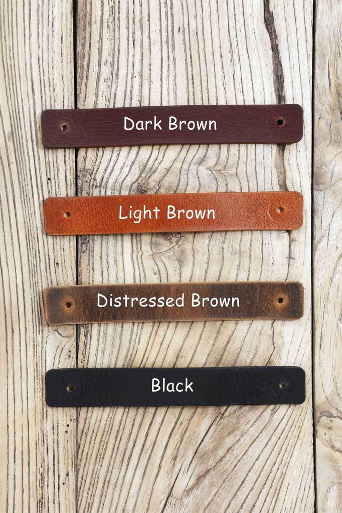 Premium full grain leather dresser handles drawer pulls furniture handles