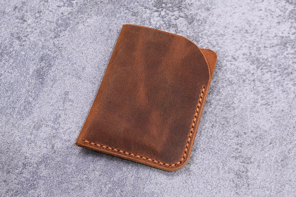 Minimalist leather credit card sleeve holder business card case wallet
