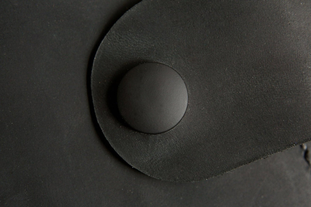 All black leather A5 6 ring binder diary