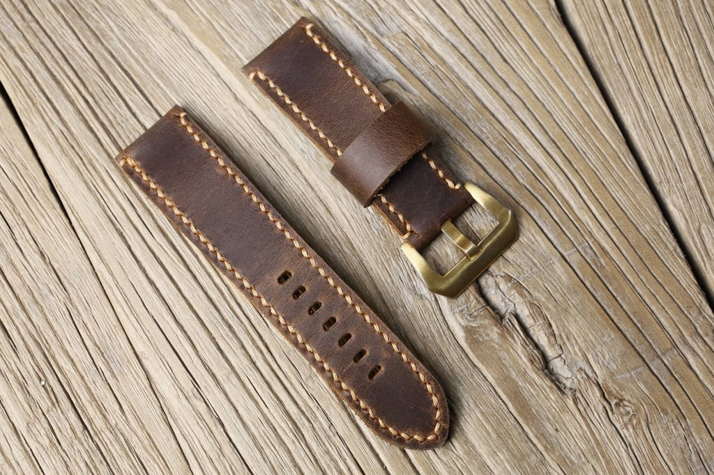 Vintage mens leather watch straps for Panerai watch