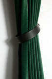 Brown vegetable tanned leather curtain tie backs