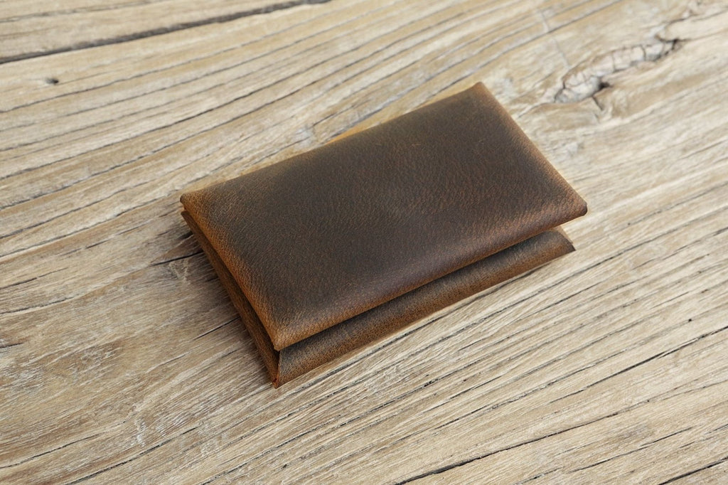 Men front pocket leather business card wallet bag