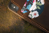 Personalized leather iPhone 11 Pro card case holder