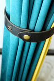 Brown full grain leather curtain ties tiebacks