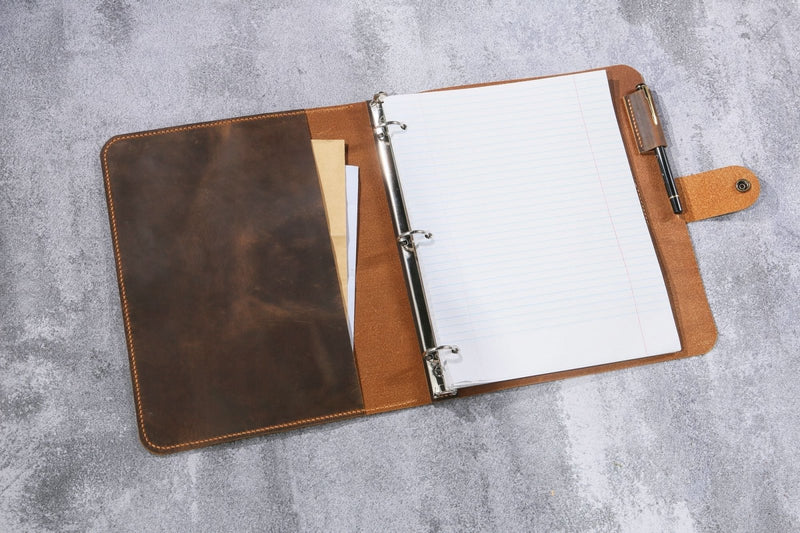 3 ring binder portfolio - DMleather