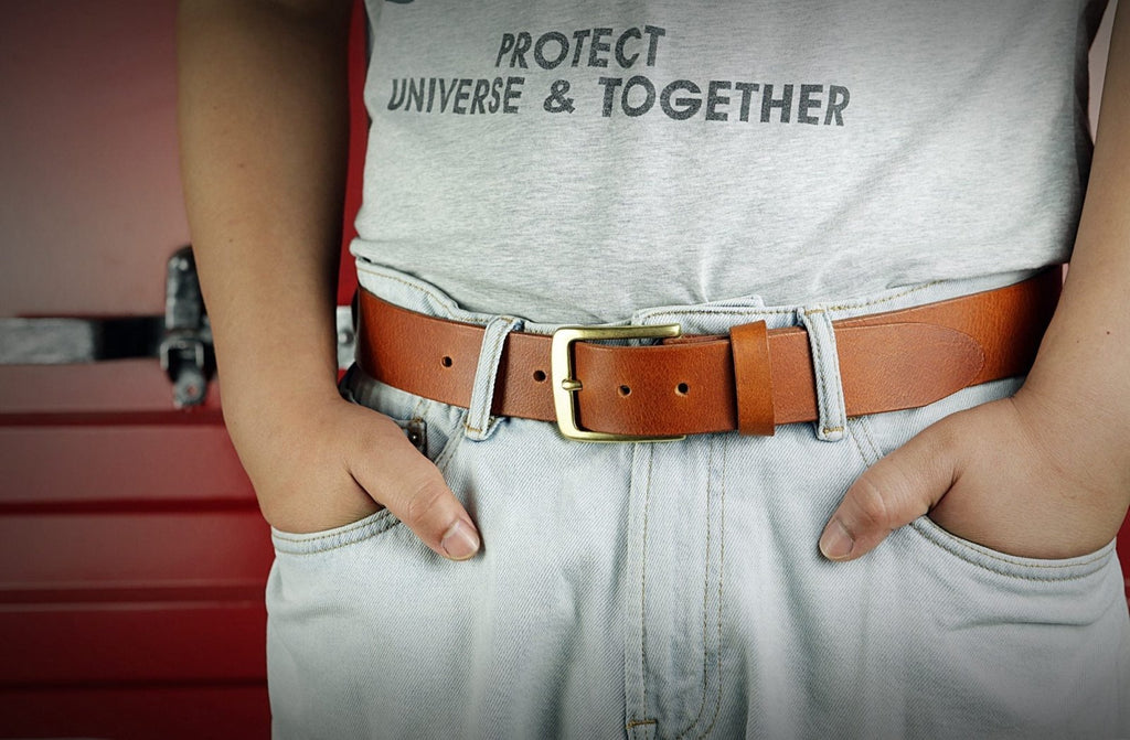 brown leather belt for mens