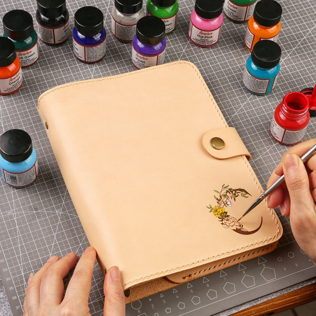 a6 leather binder - DMleather