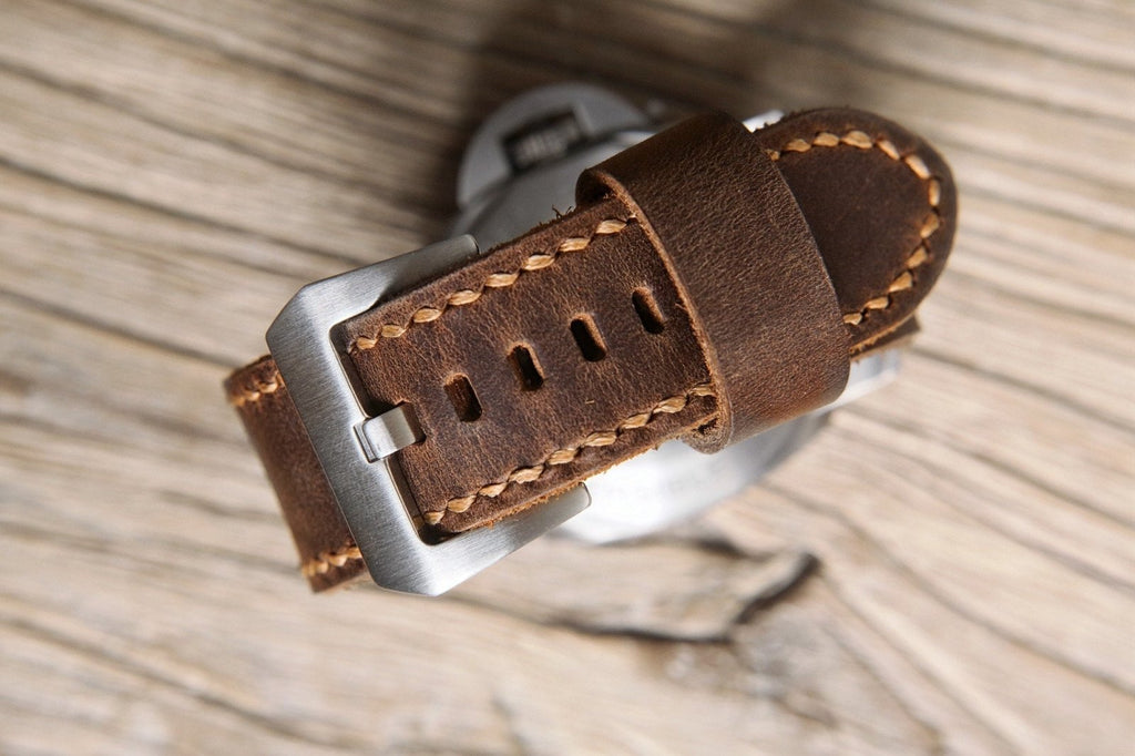 Vintage mens leather watch straps for Panerai watch