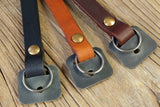 vegetable tanned leather compact camera neck strap