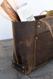 Vintage leather extra large tote bags