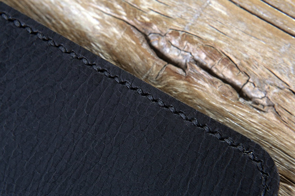 Brown Black vegetable tanned leather cover for field notebook