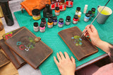 hand painted leather purses - DMleather