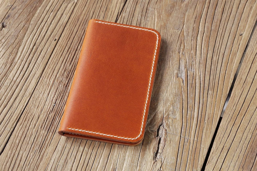 Brown Black vegetable tanned leather cover for field notebook
