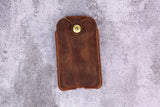 Leather Phone sleeve pouch flip case with belt clip loop