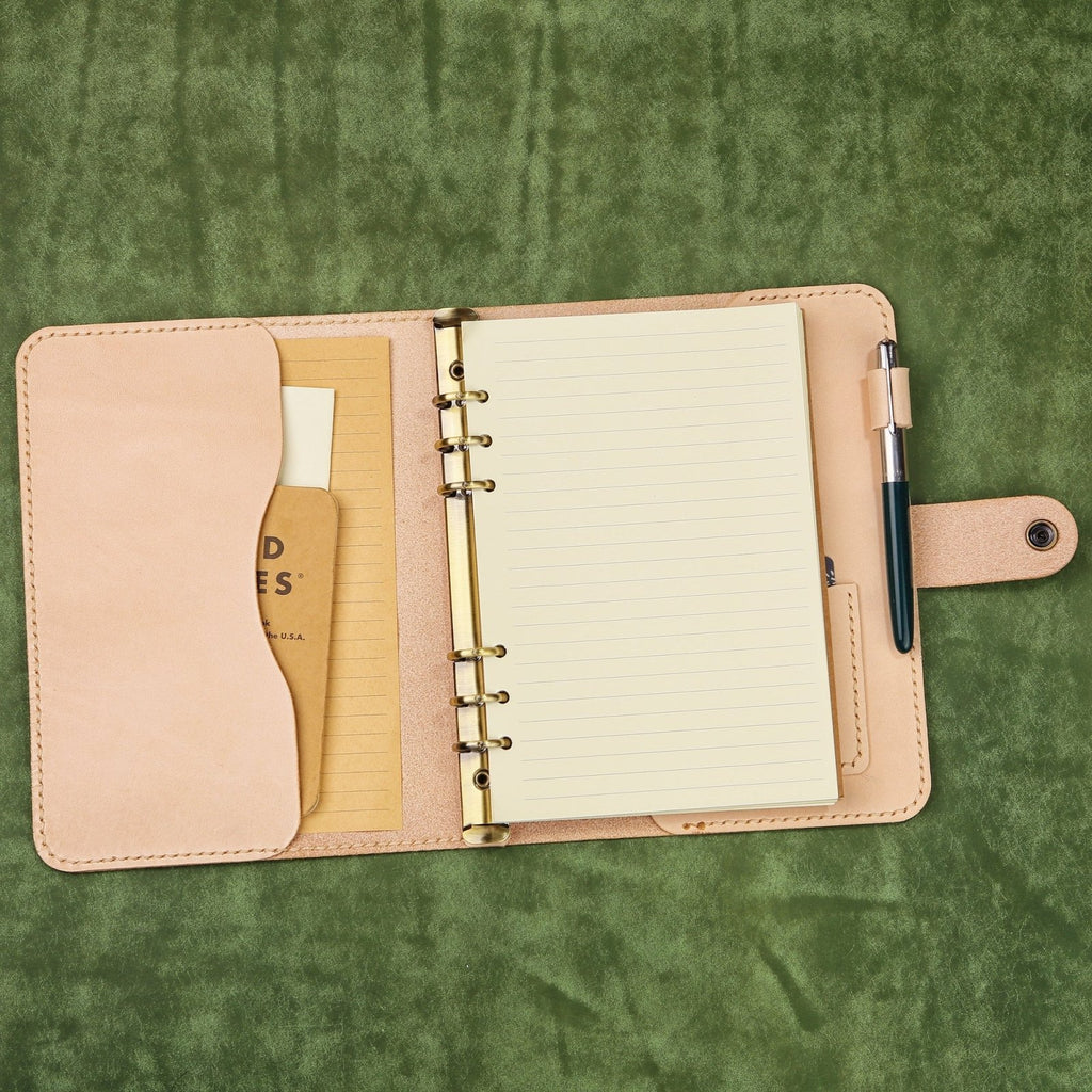 a6 leather binder - DMleather